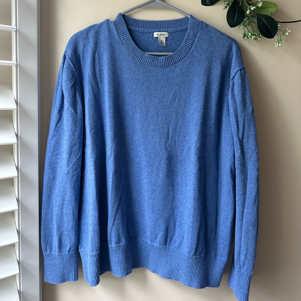 L.L. Bean Women’s Classic Blue Crewneck Sweater
